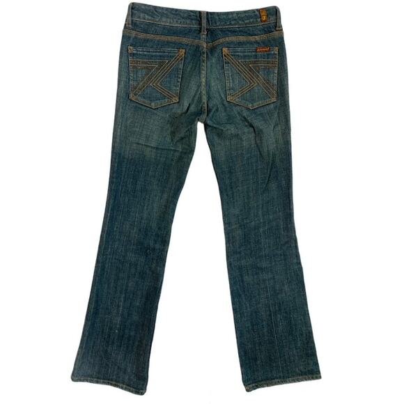 7 For All Mankind High Waisted Blue Boot Cut Jeans - Picture 5 of 8
